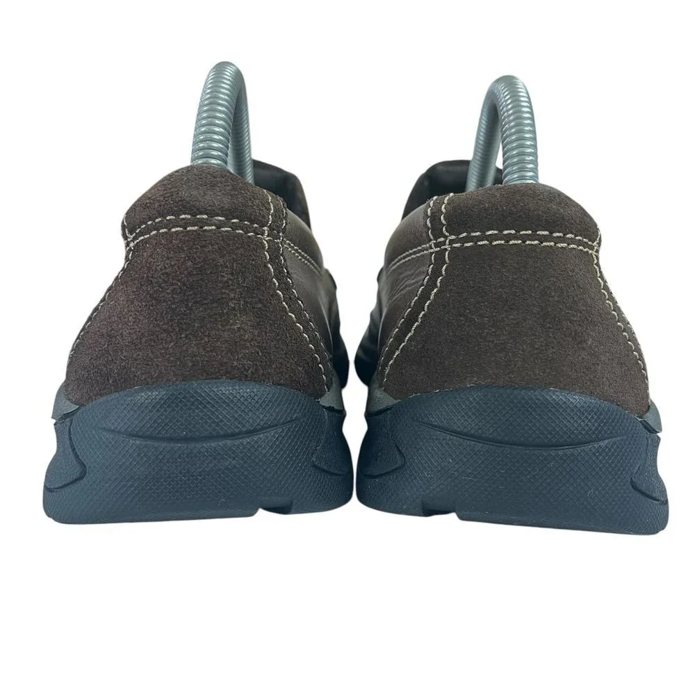 Florsheim Mens 7.5 Leather Slip On Loafers‎ Retro Dad Old School Casual Shoes
